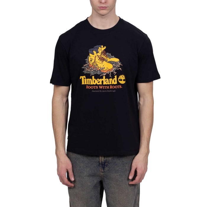 T-shirt con Grafica Boots Nero