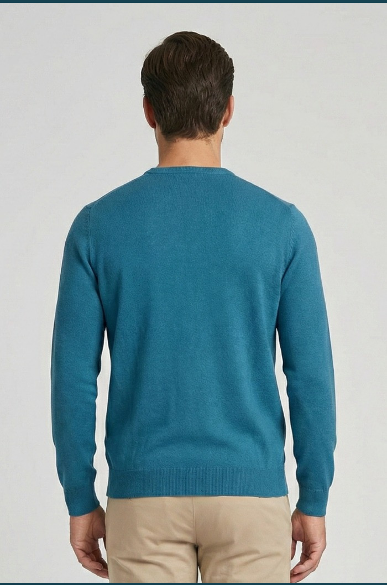 Maglia girocollo cotone ottanio