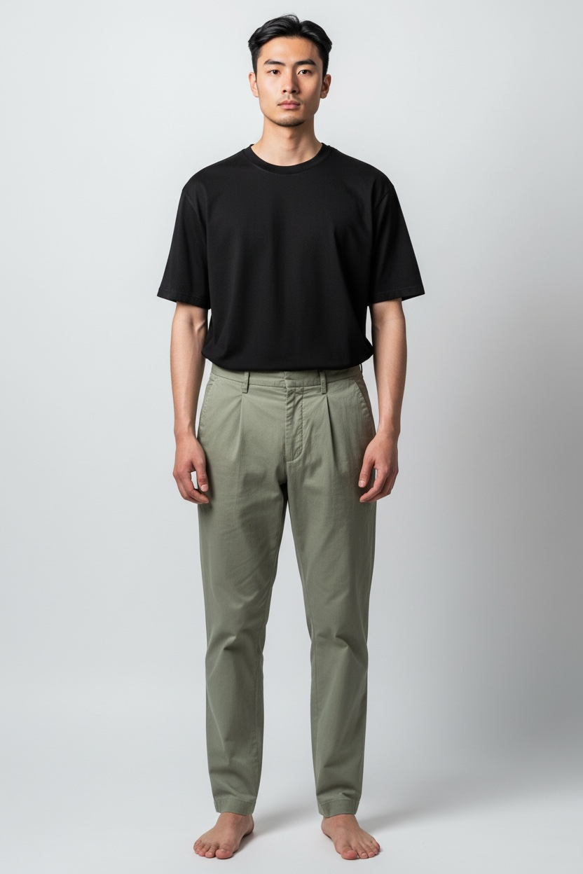 Pantalone in cotone T666F Oliva