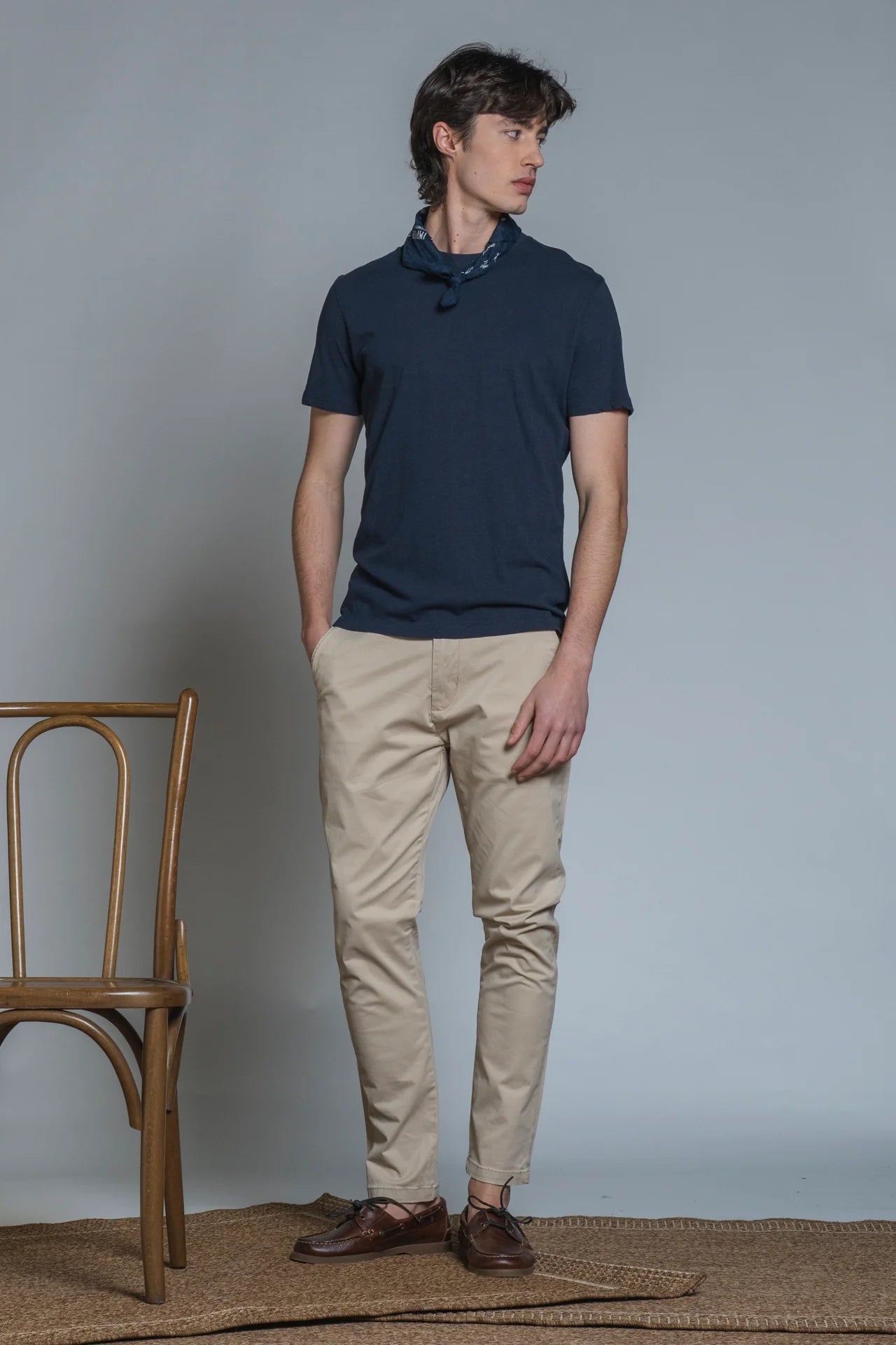 T-shirt Lino-cotone joshua blu
