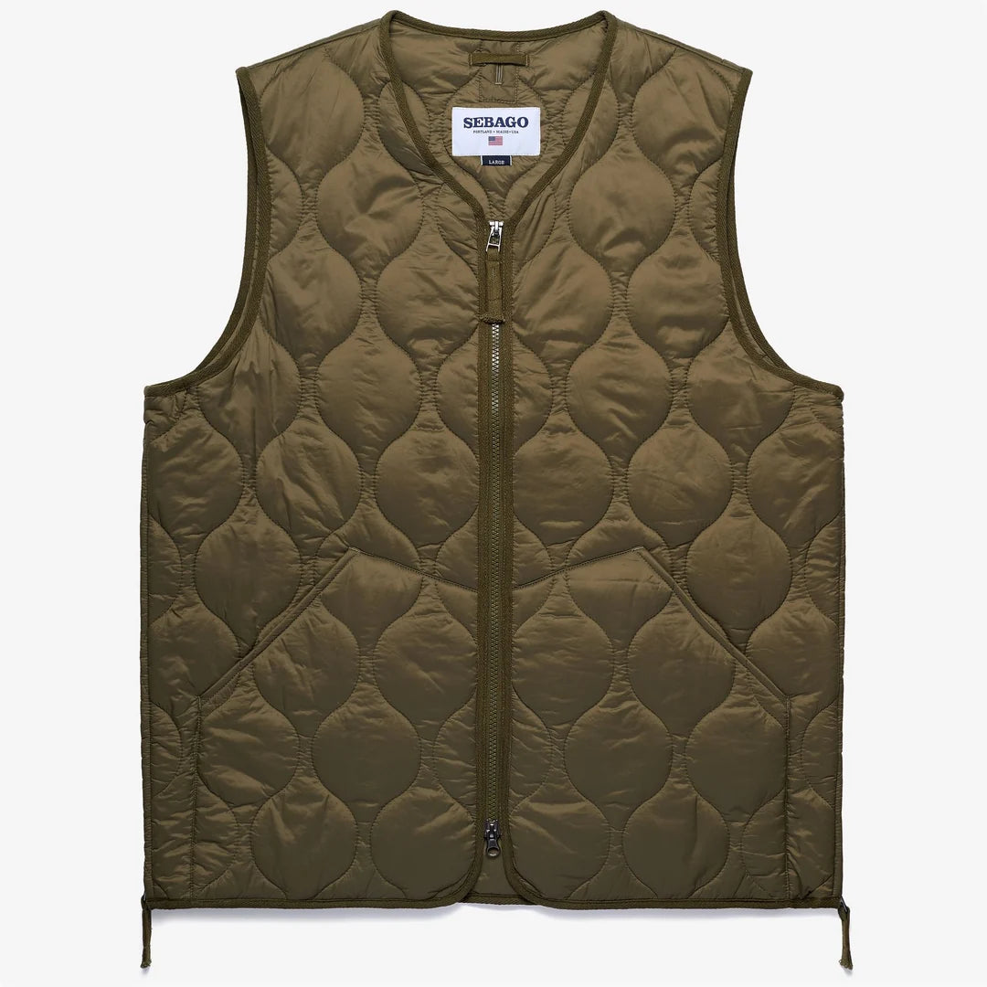Gilet trapuntato PLYMOUTH verde