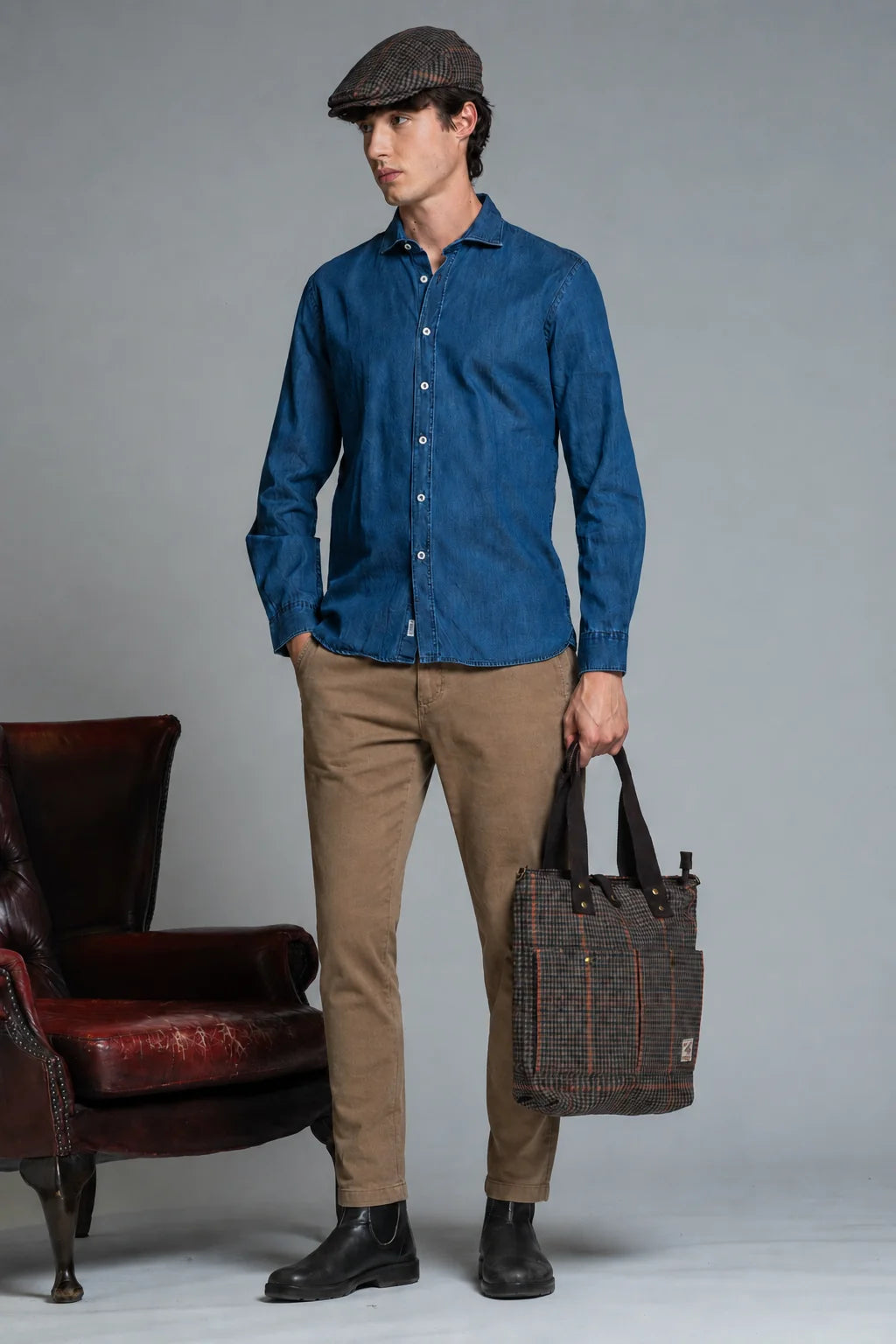 Camicia in denim Riley blu