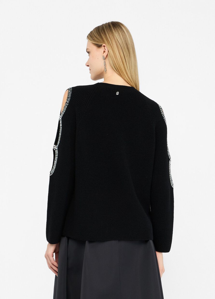 Maglia con cut-out gioiello