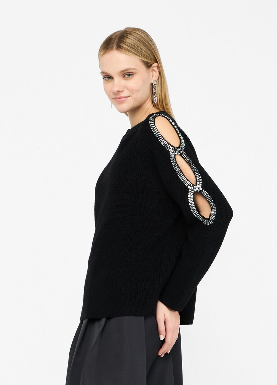 Maglia con cut-out gioiello
