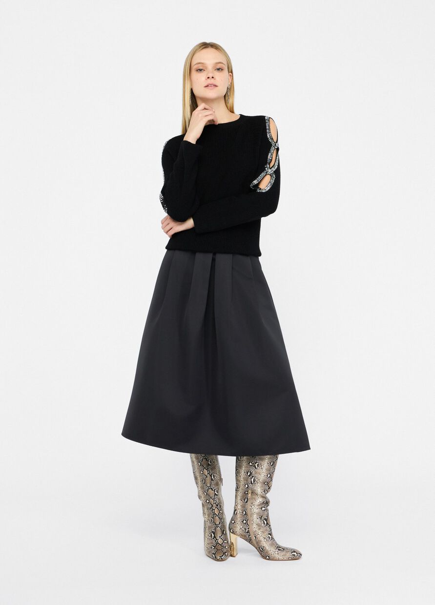 Maglia con cut-out gioiello