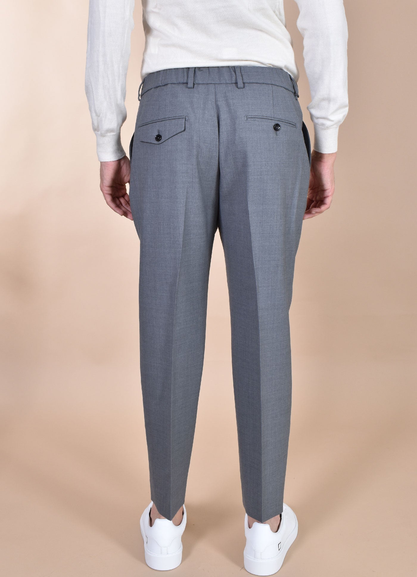 Pantalone Riccardo in lana grigio