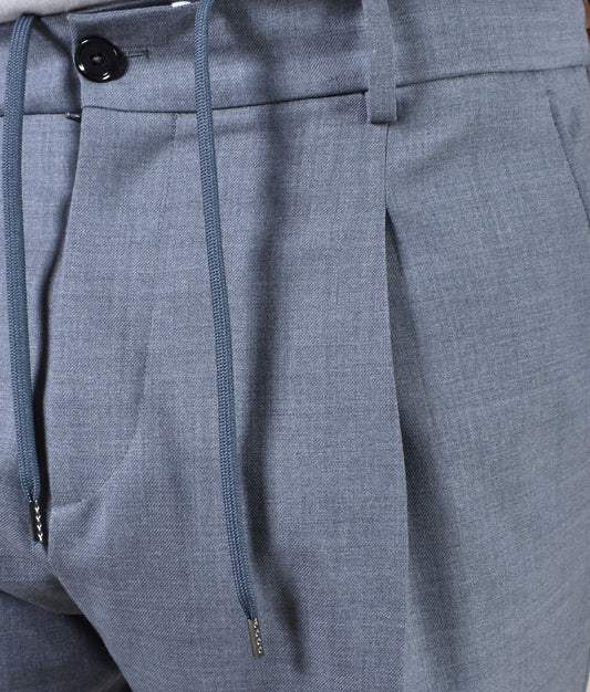 Pantalone Riccardo in lana grigio