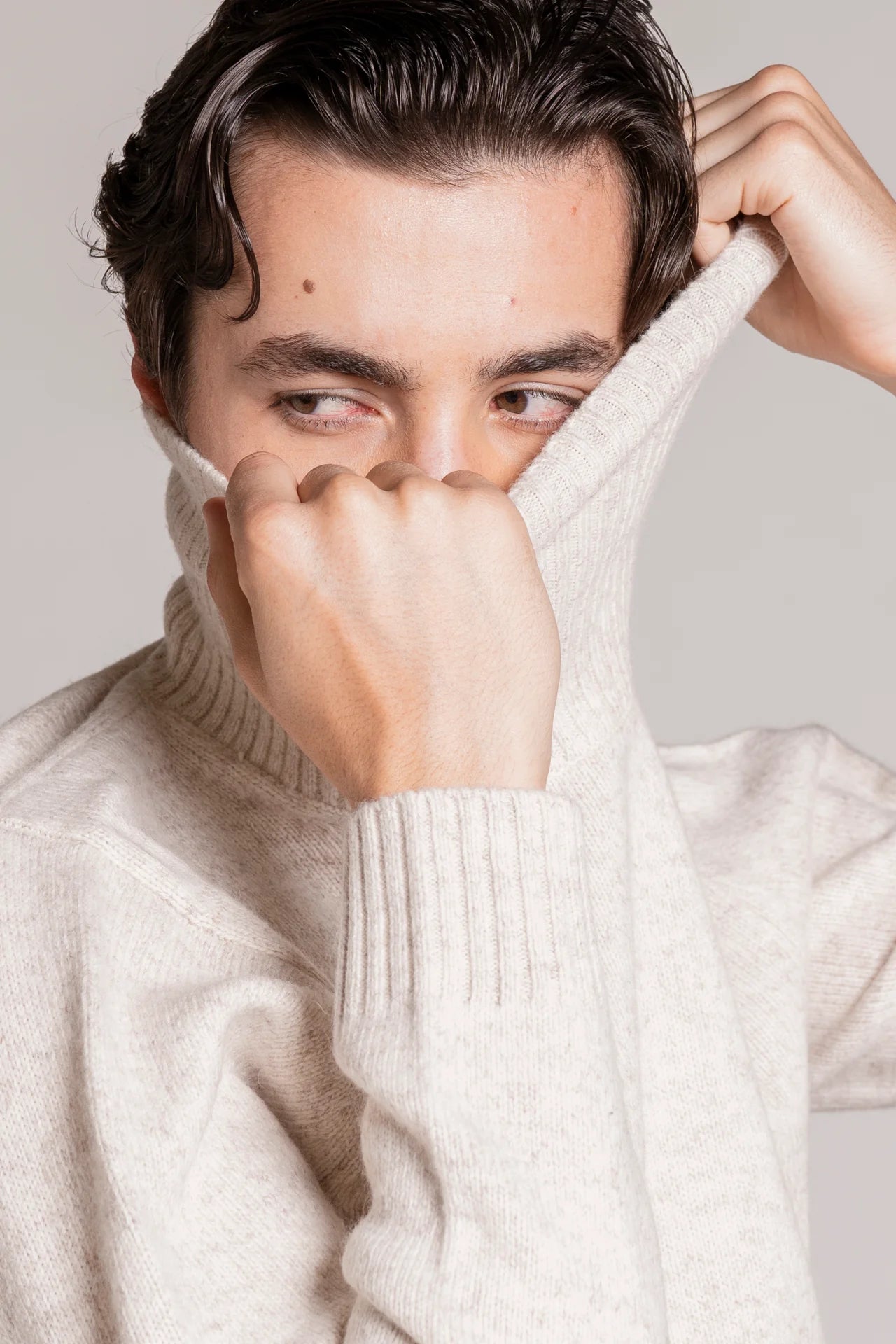 Dolcevita in moulinè John ecrù