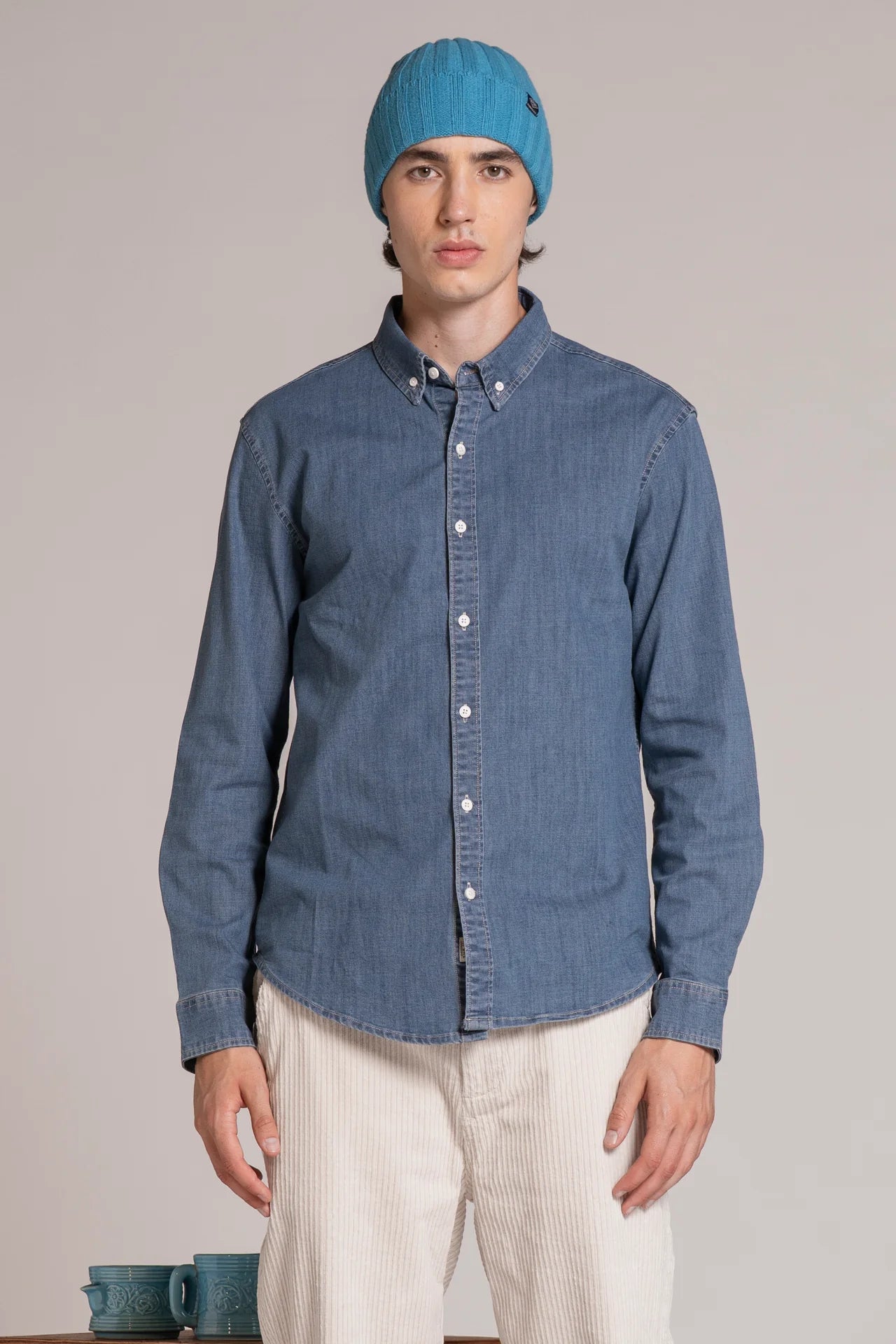 Camicia in denim button down Connor