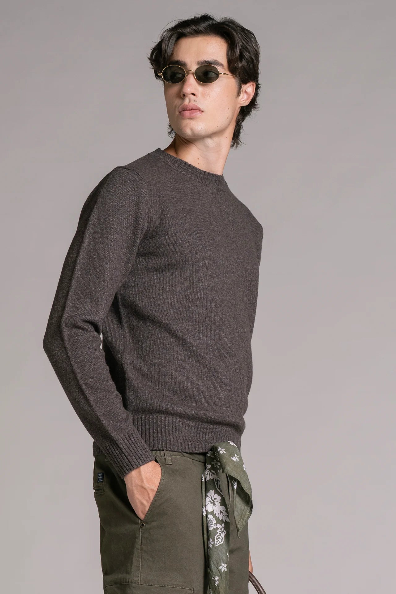 Maglia girocollo lambswool charlie brown