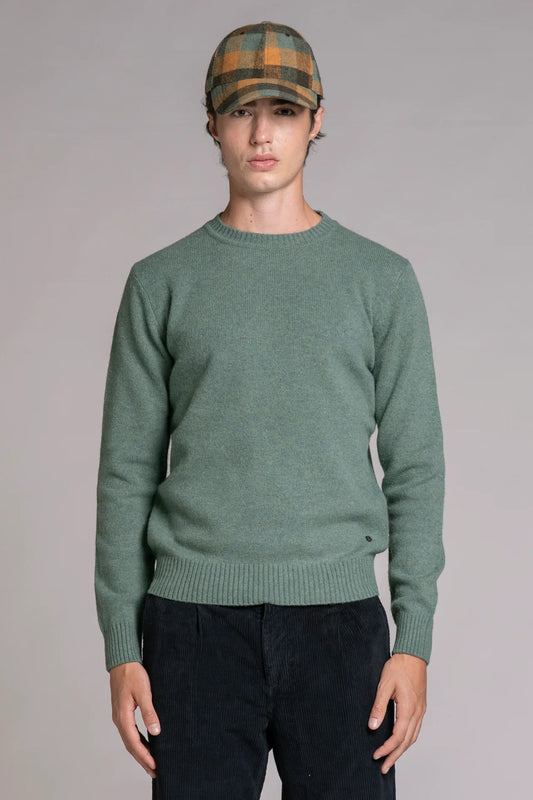 Maglia girocollo lambswool charlie verde