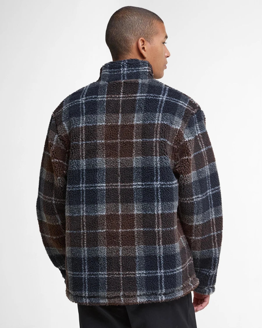 Pile sherpa con motivo tartan