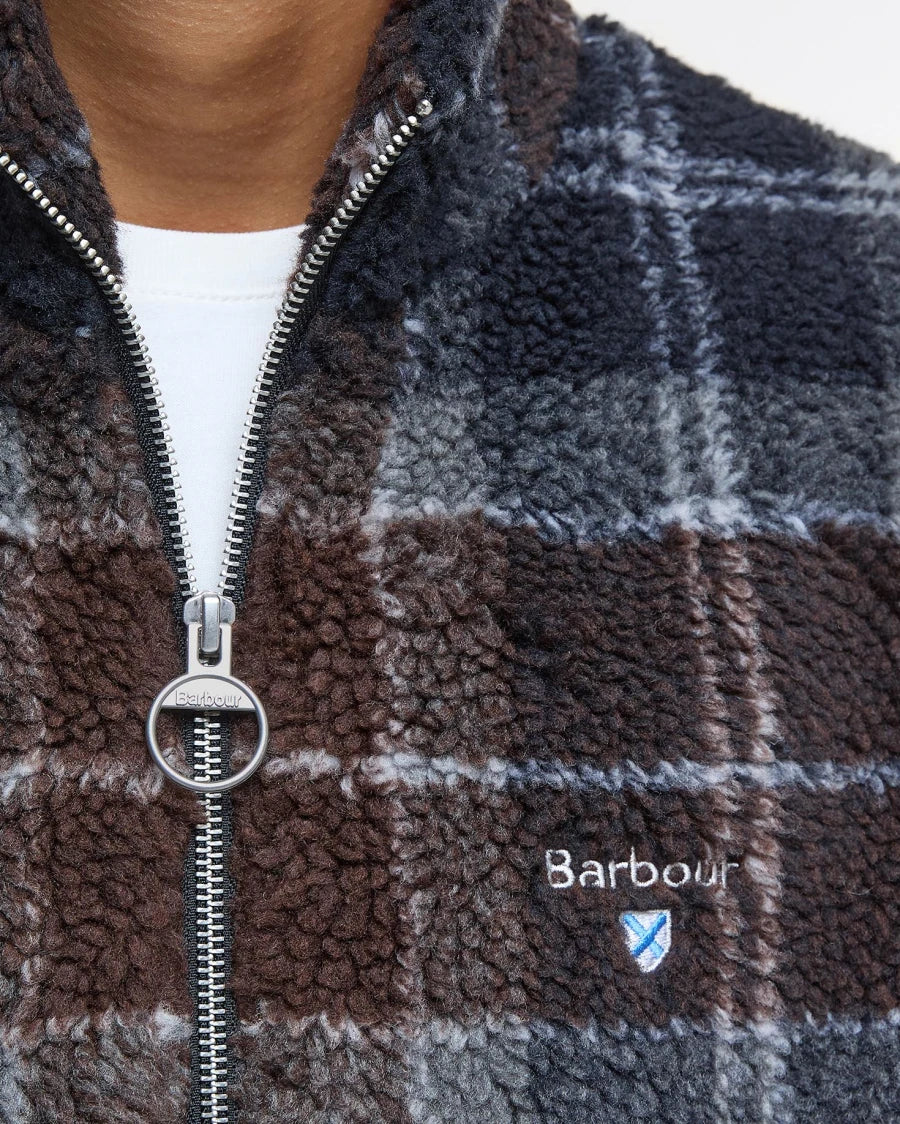 Pile sherpa con motivo tartan