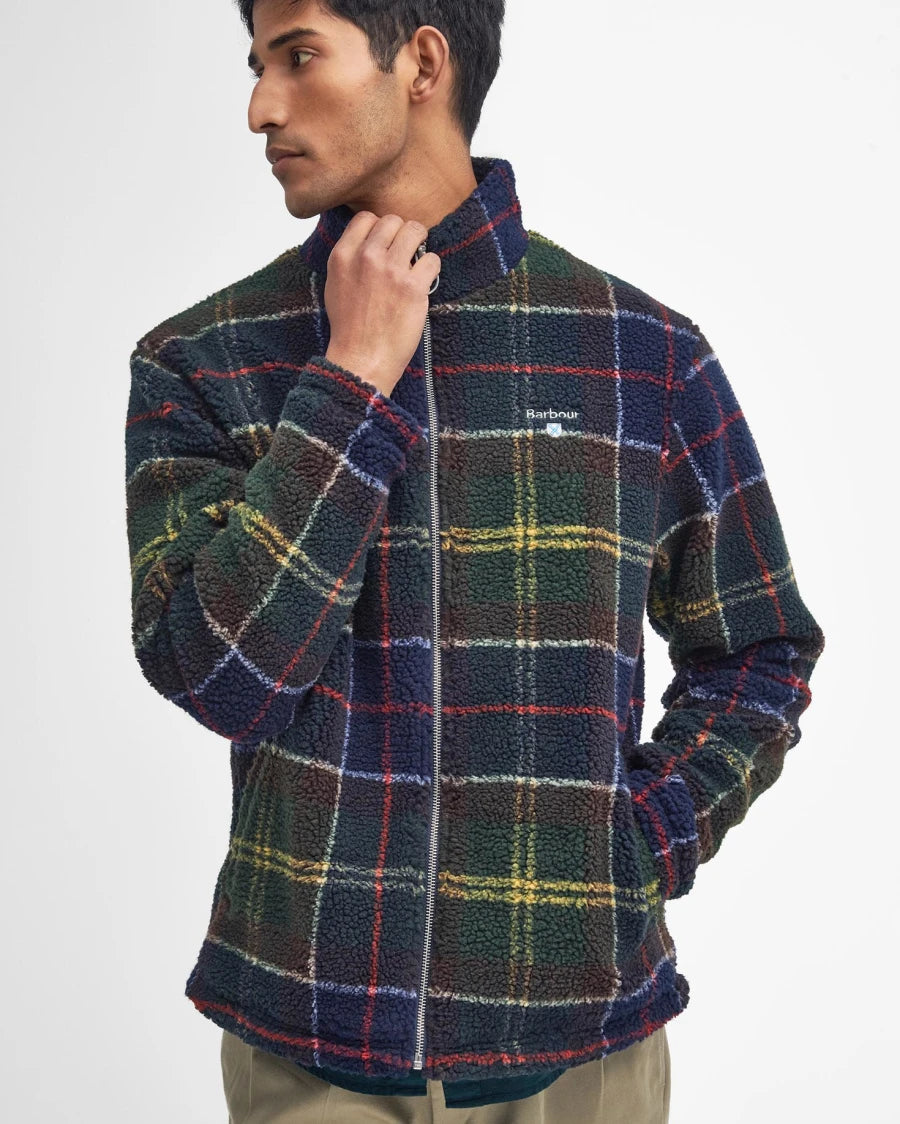 Pile sherpa con motivo tartan