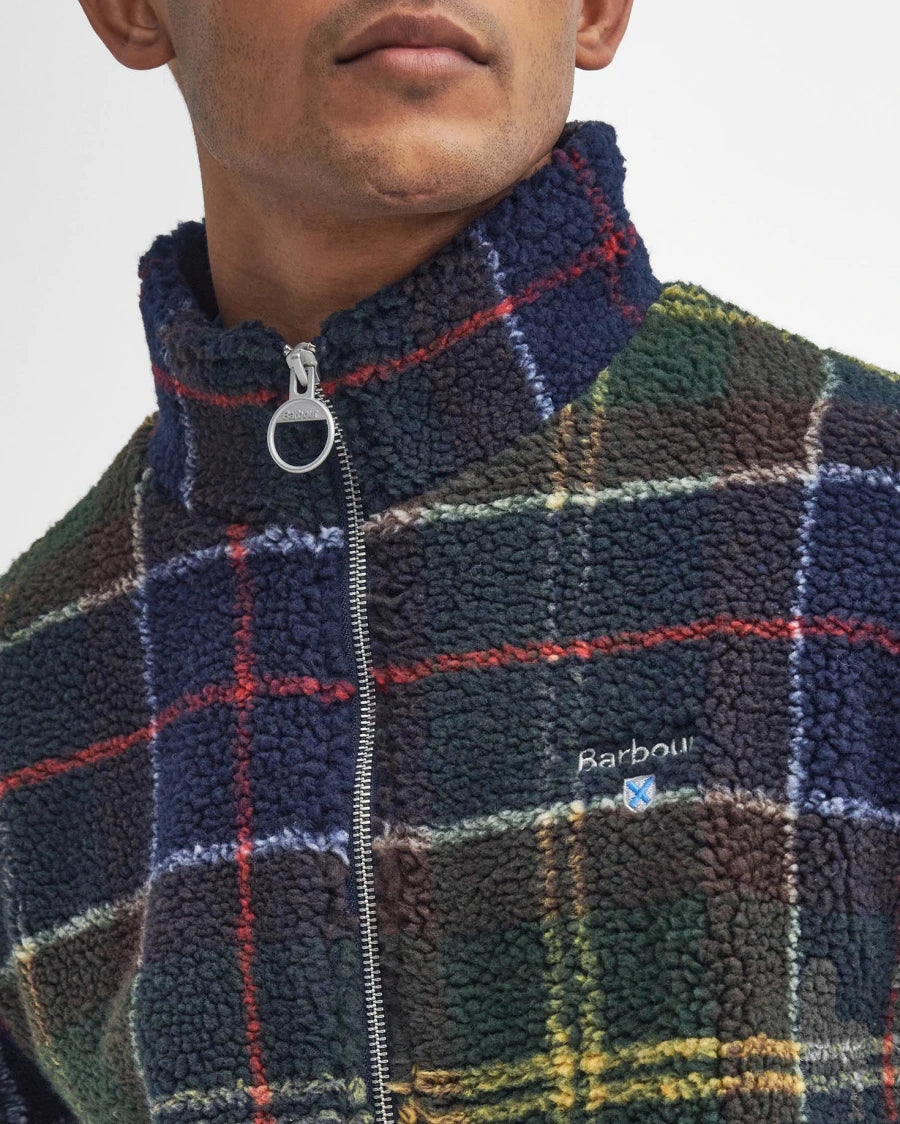 Pile sherpa con motivo tartan