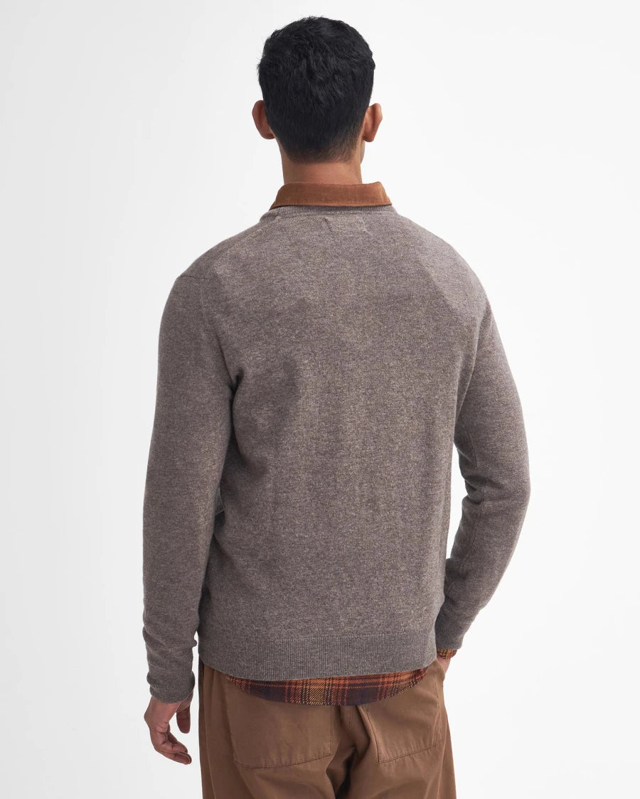 Maglia girocollo Essential lambswool tortora
