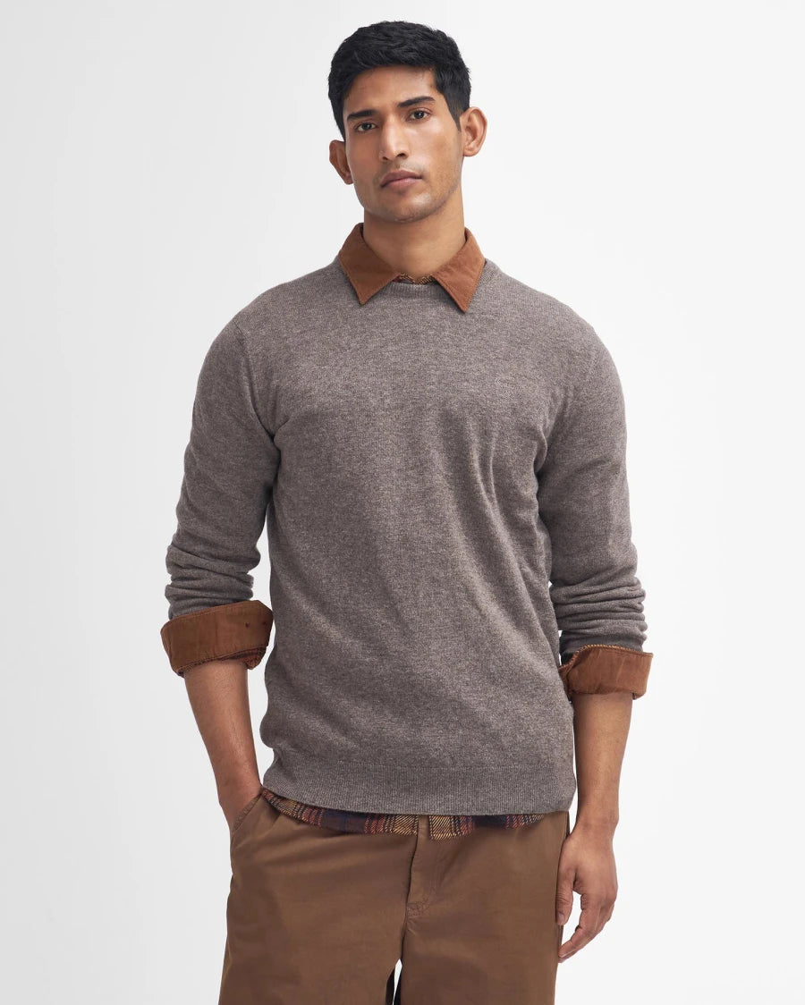 Maglia girocollo Essential lambswool tortora