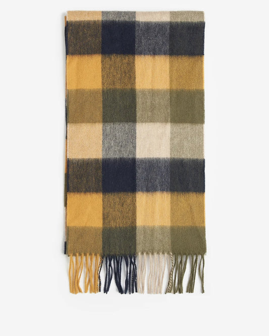 Sciarpa Tattersal lambswool ocra