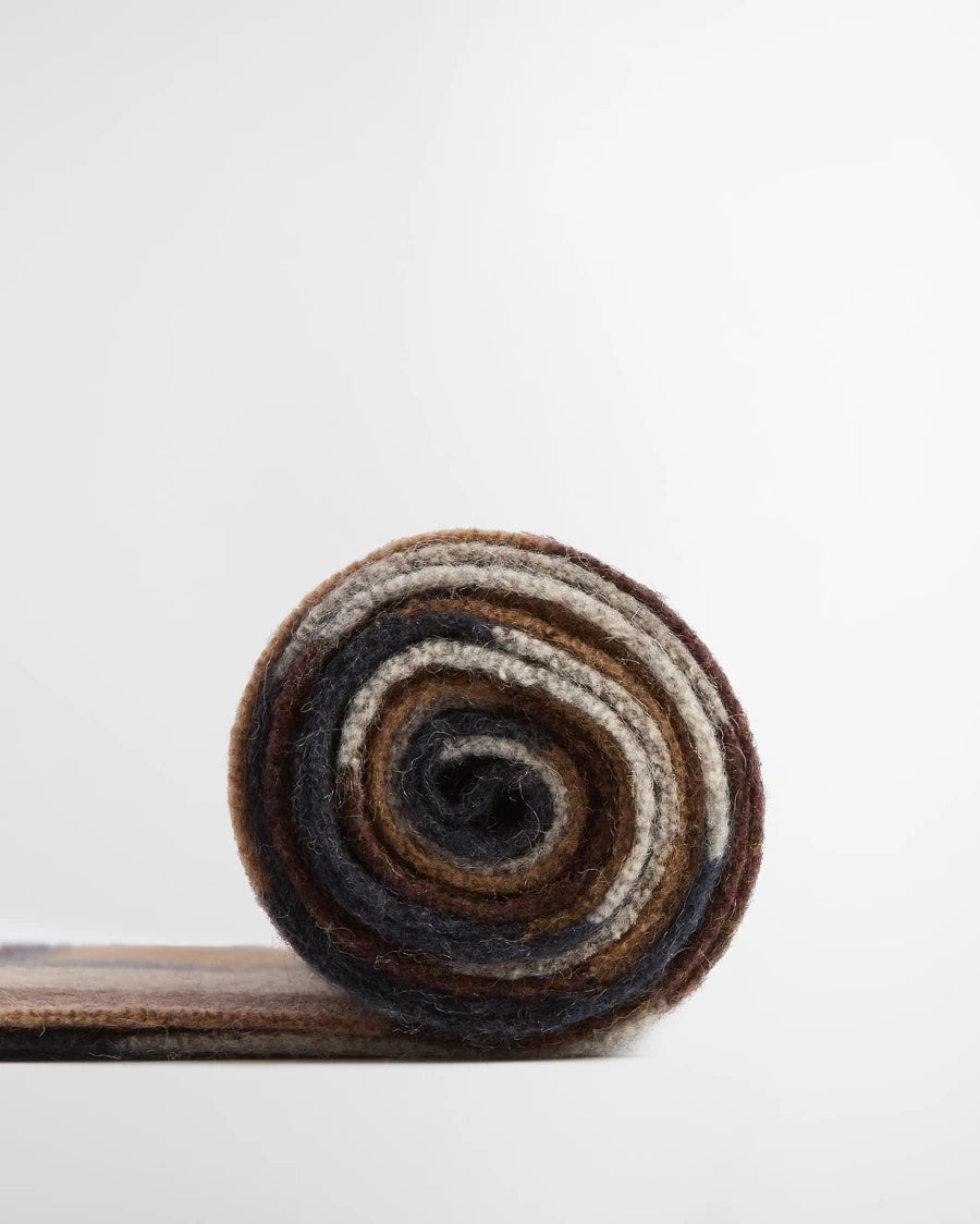 Sciarpa Tattersal lambswool marrone