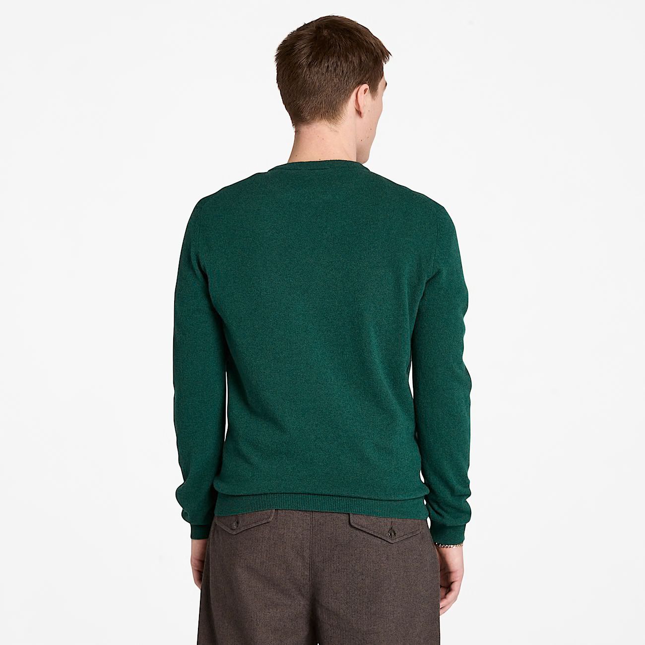 Maglia girocollo in Merino verde