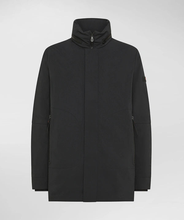 Giaccone Stretch con cappuccio estraibile PEEBLES srt Nero