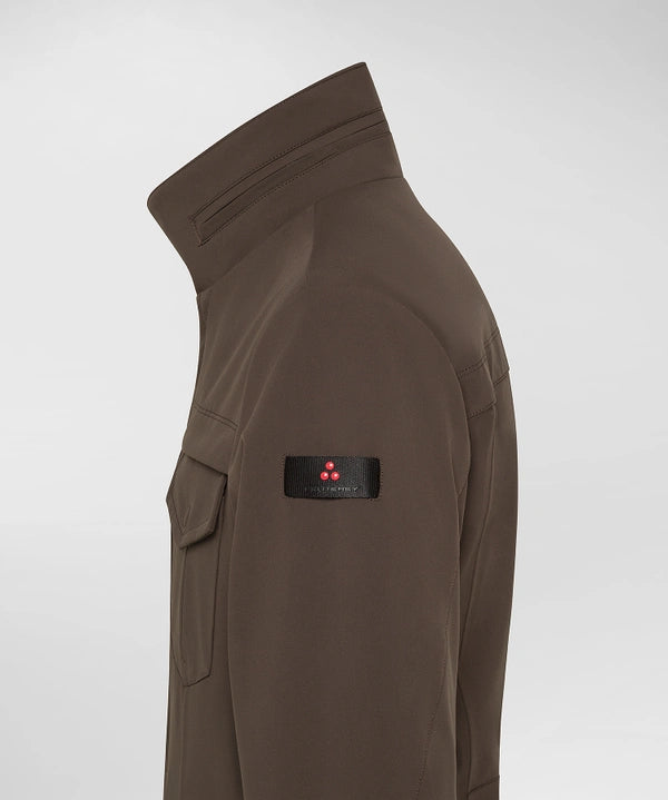 Field jacket in tessuto tecnico a tre strati Stripes Cioccolato