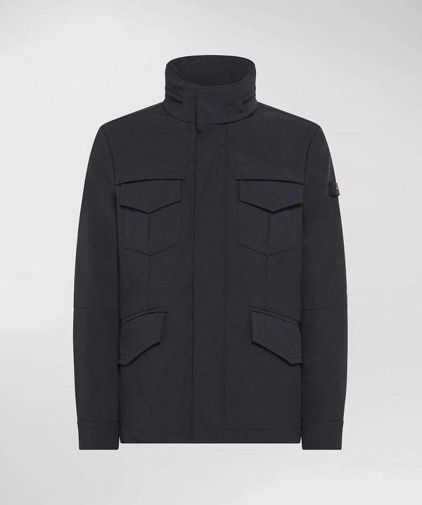 Field jacket in tessuto tecnico a tre strati Stripes Nero