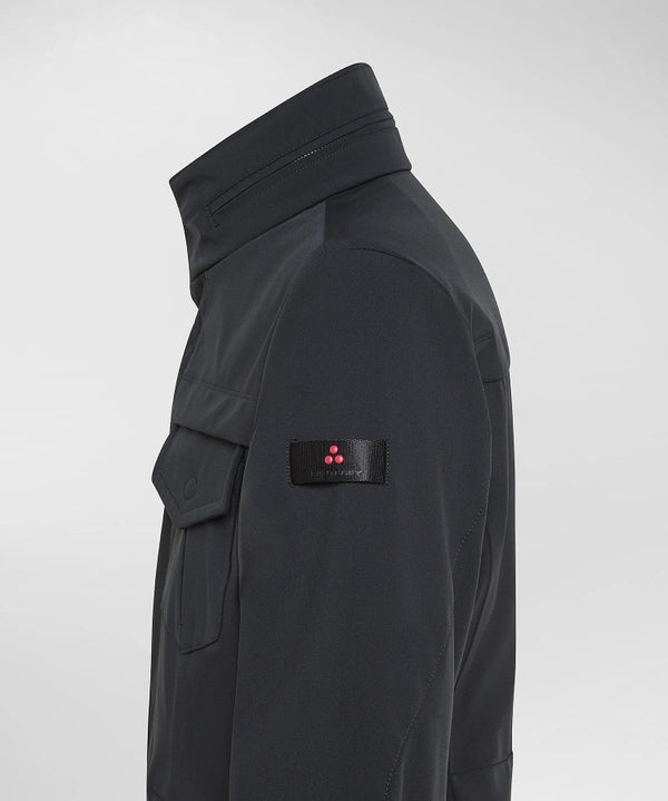 Field jacket in tessuto tecnico a tre strati Stripes Nero