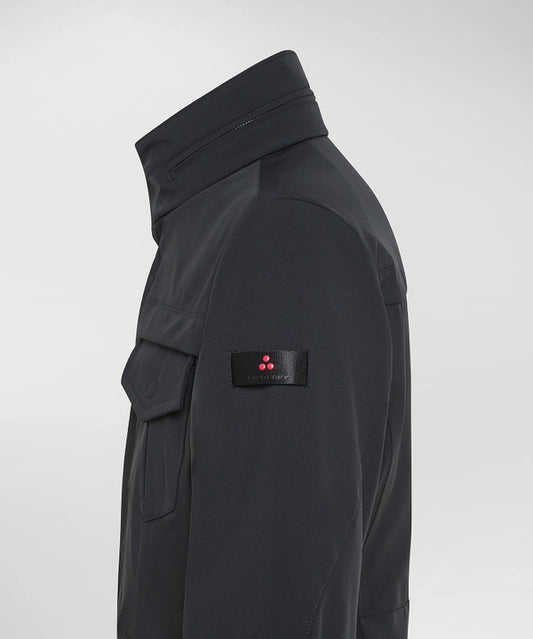 Field jacket in tessuto tecnico a tre strati Stripes Nero