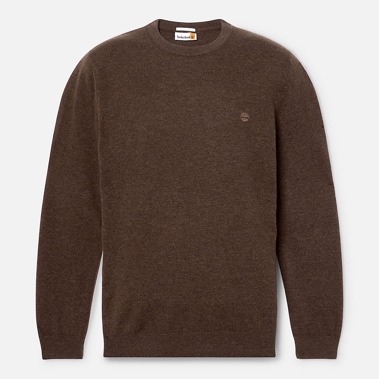 Maglia girocollo in Merino marrone