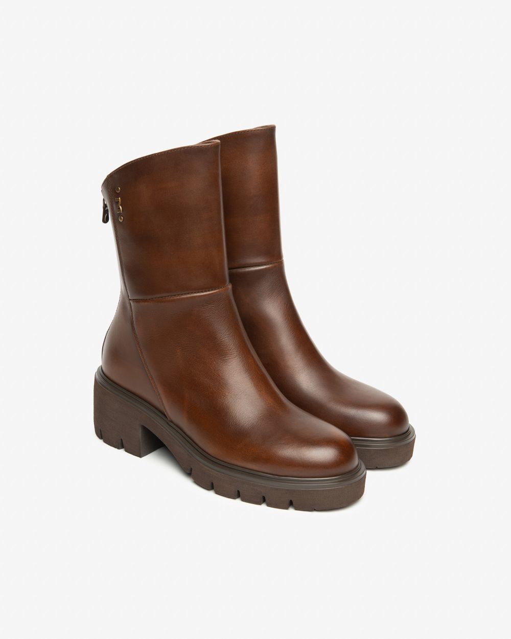 Stivaletti con zip posteriore I514819d Delavato beige