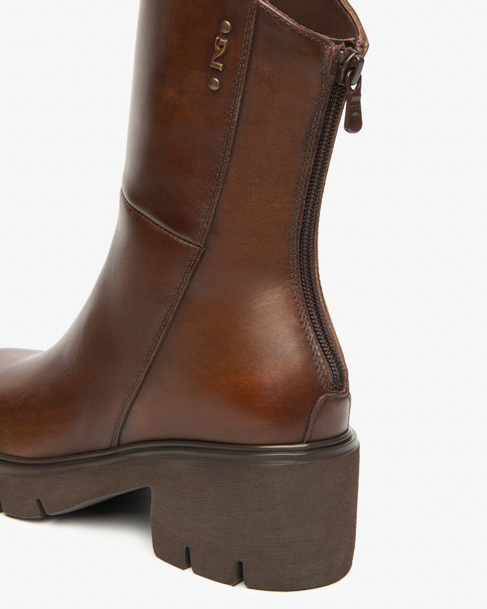 Stivaletti con zip posteriore I514819d Delavato beige