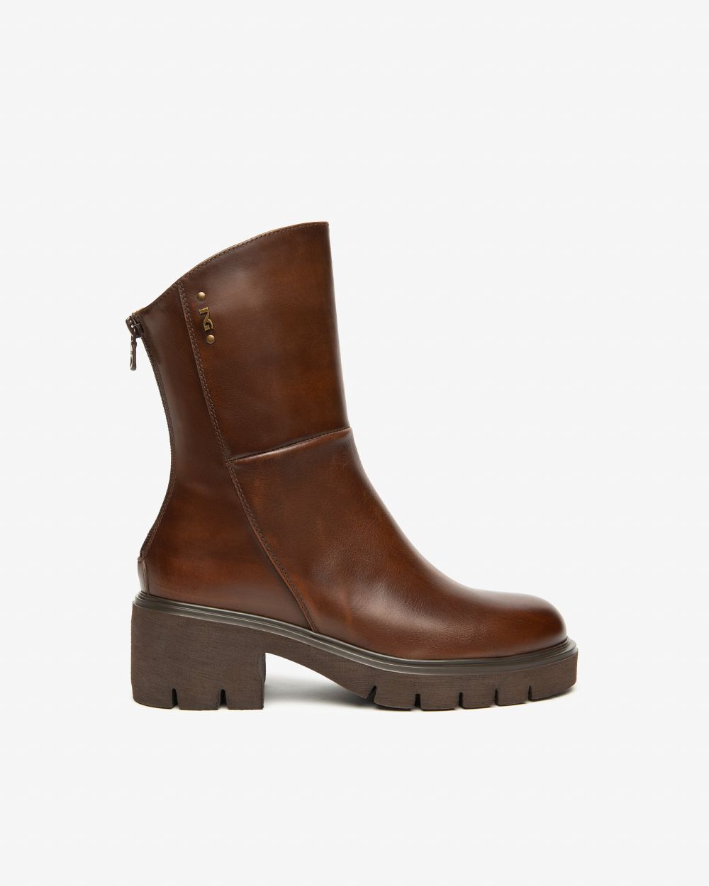 Stivaletti con zip posteriore I514819d Delavato beige