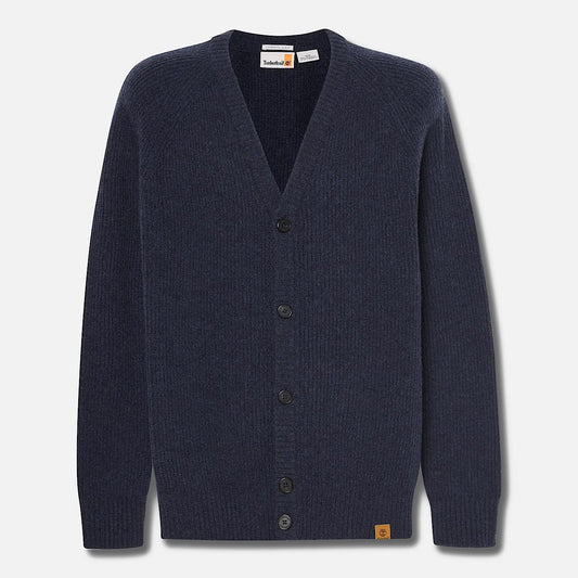Cardigan con Maniche Raglan lambswool blu