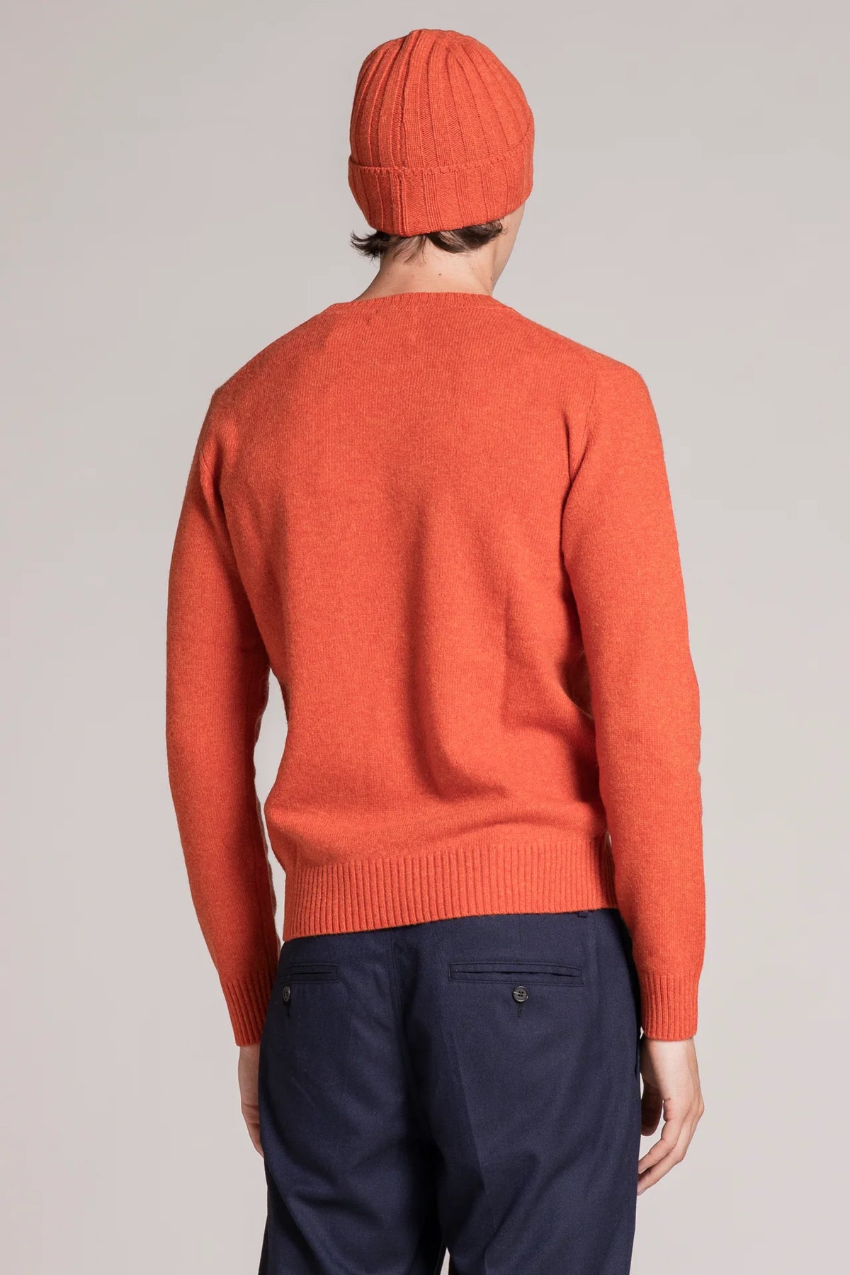 Maglia girocollo lambswool charlie arancio