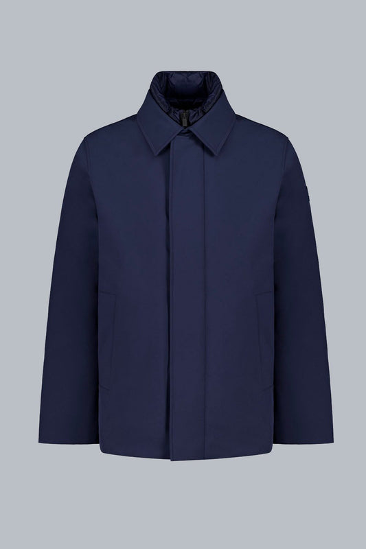 Giacca lunga collo camicia in softshell Adrar blu