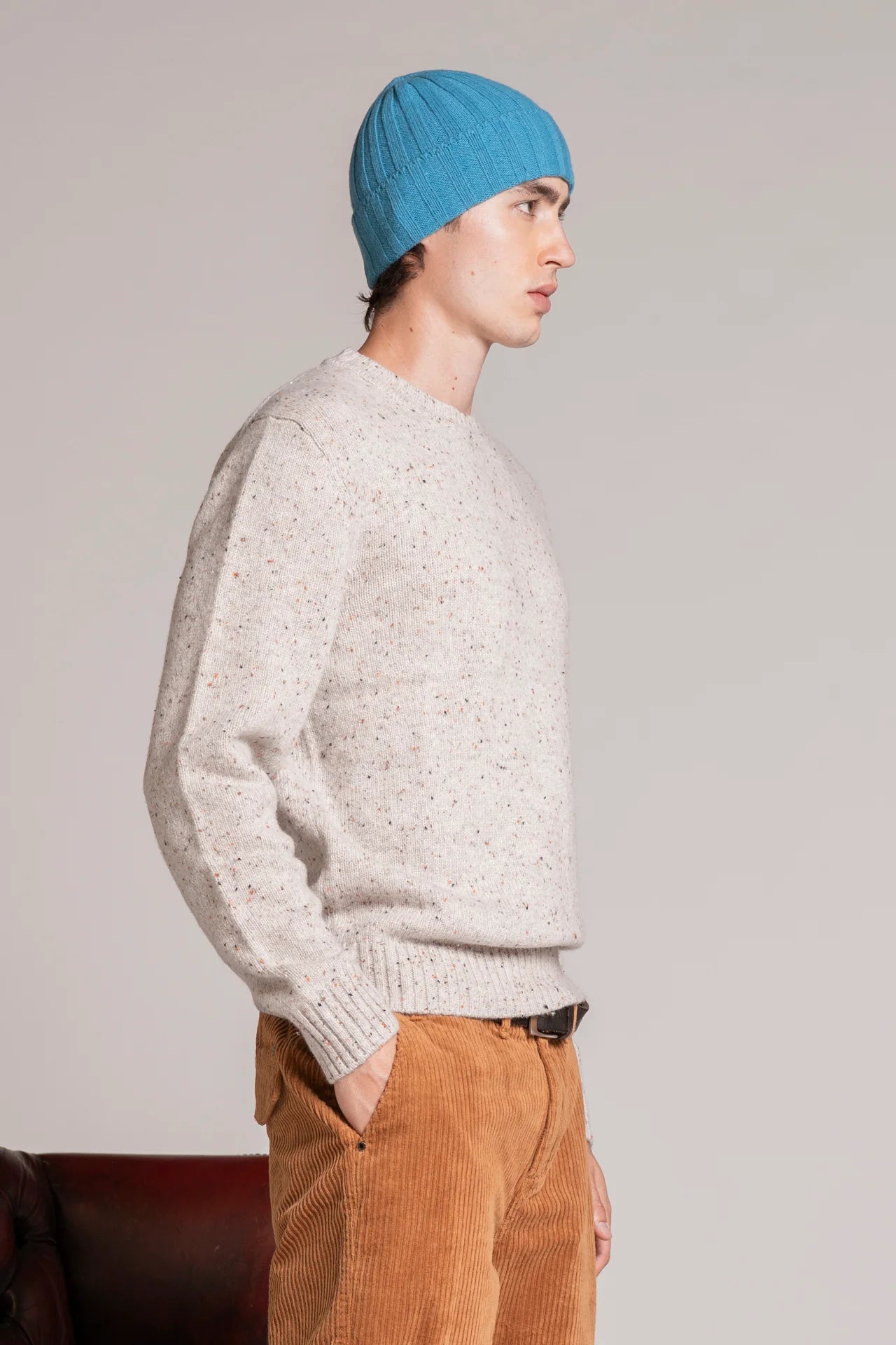 Maglia girocollo filato bottonato george off White