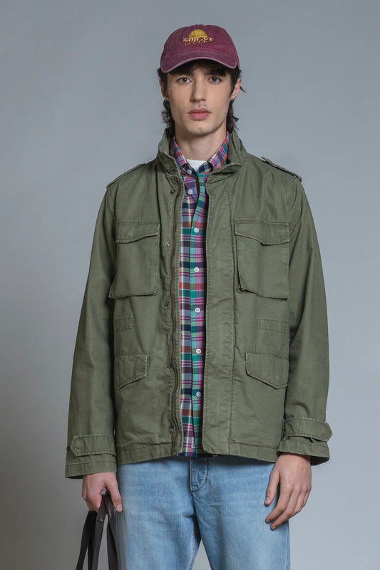 Field Jacket Kent in cotone military green