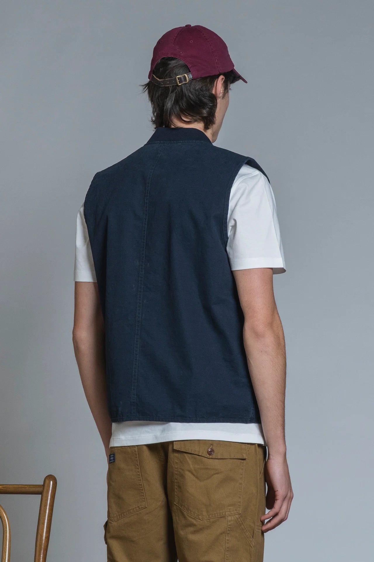 Gilet Terry in cotone blu