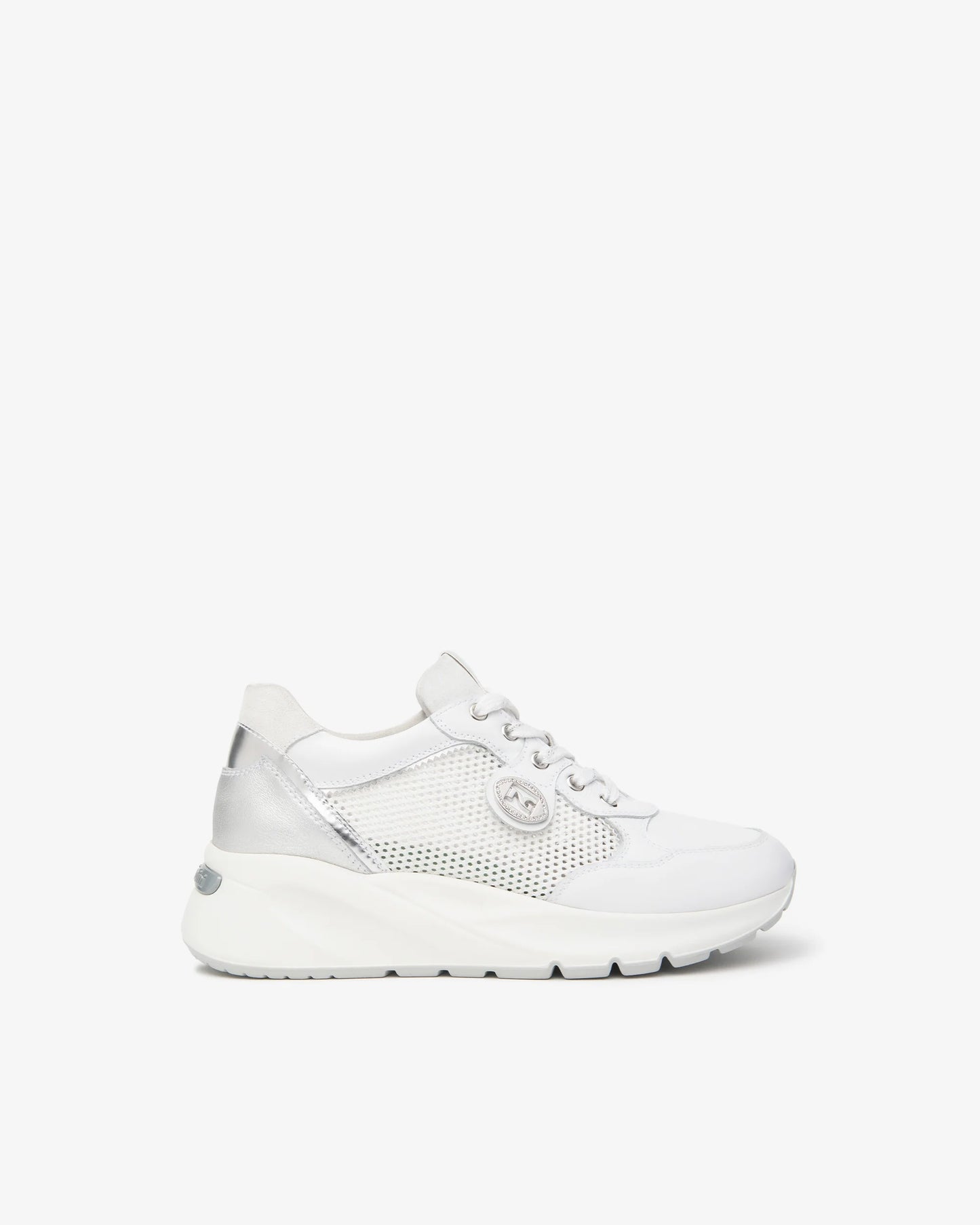 Sneakers Donna in Pelle e Materiale Tecnico E615180D Bianco