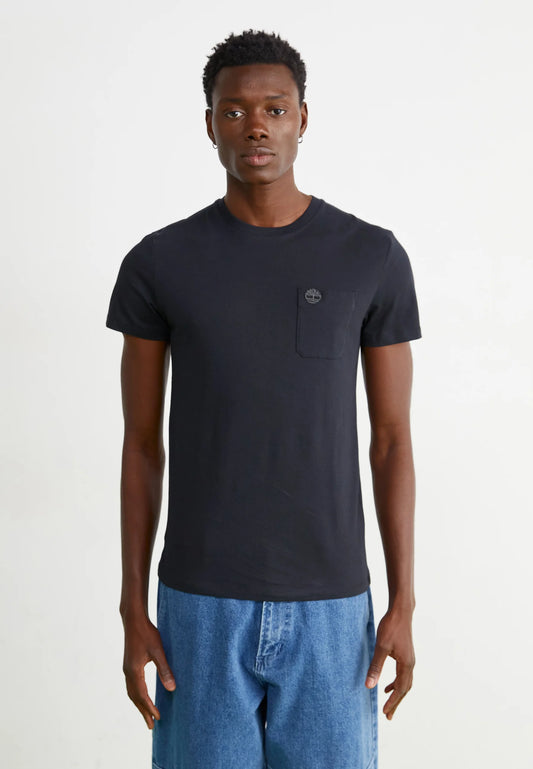 T-shirt taschino in cotone Blu