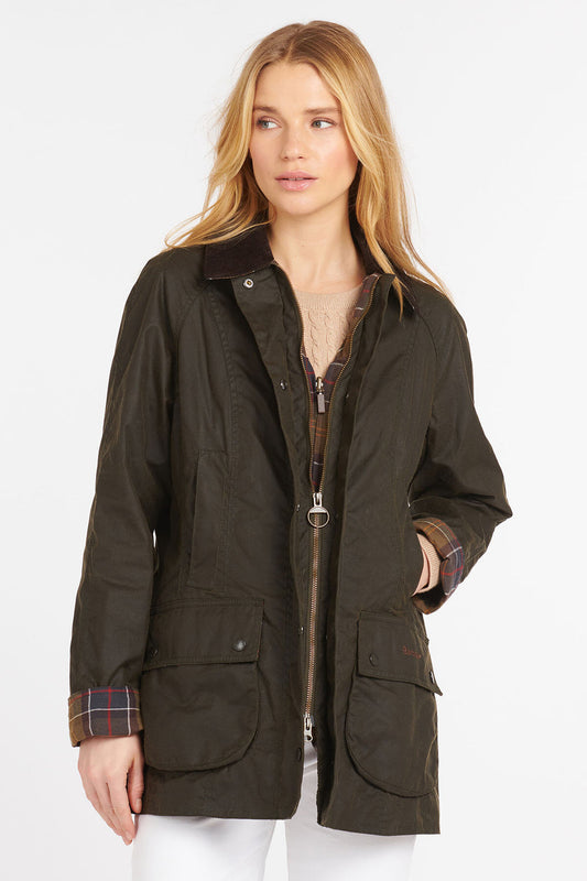 Barbour Giacca Cerata Classica Beadnell Olive