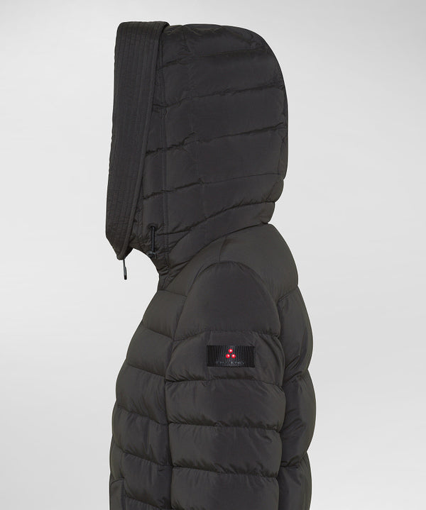 Piumino Lungo Con Pelliccia Itoka Nero