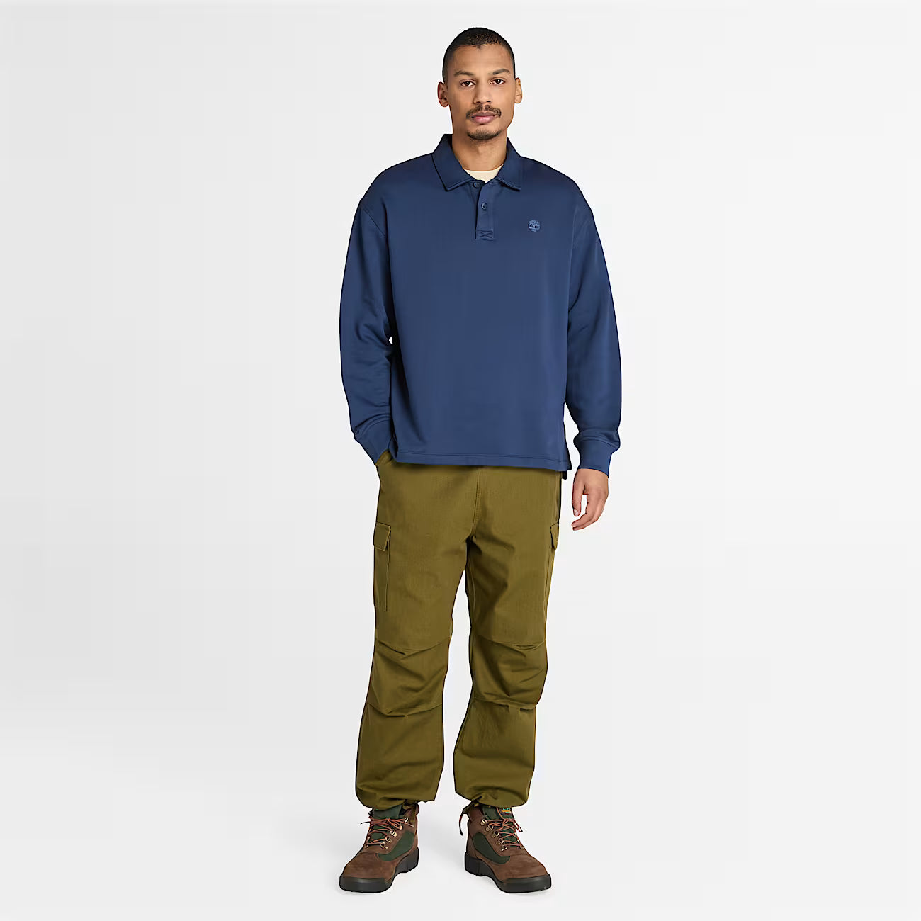 Polo manica lunga in tessuto di Felpa