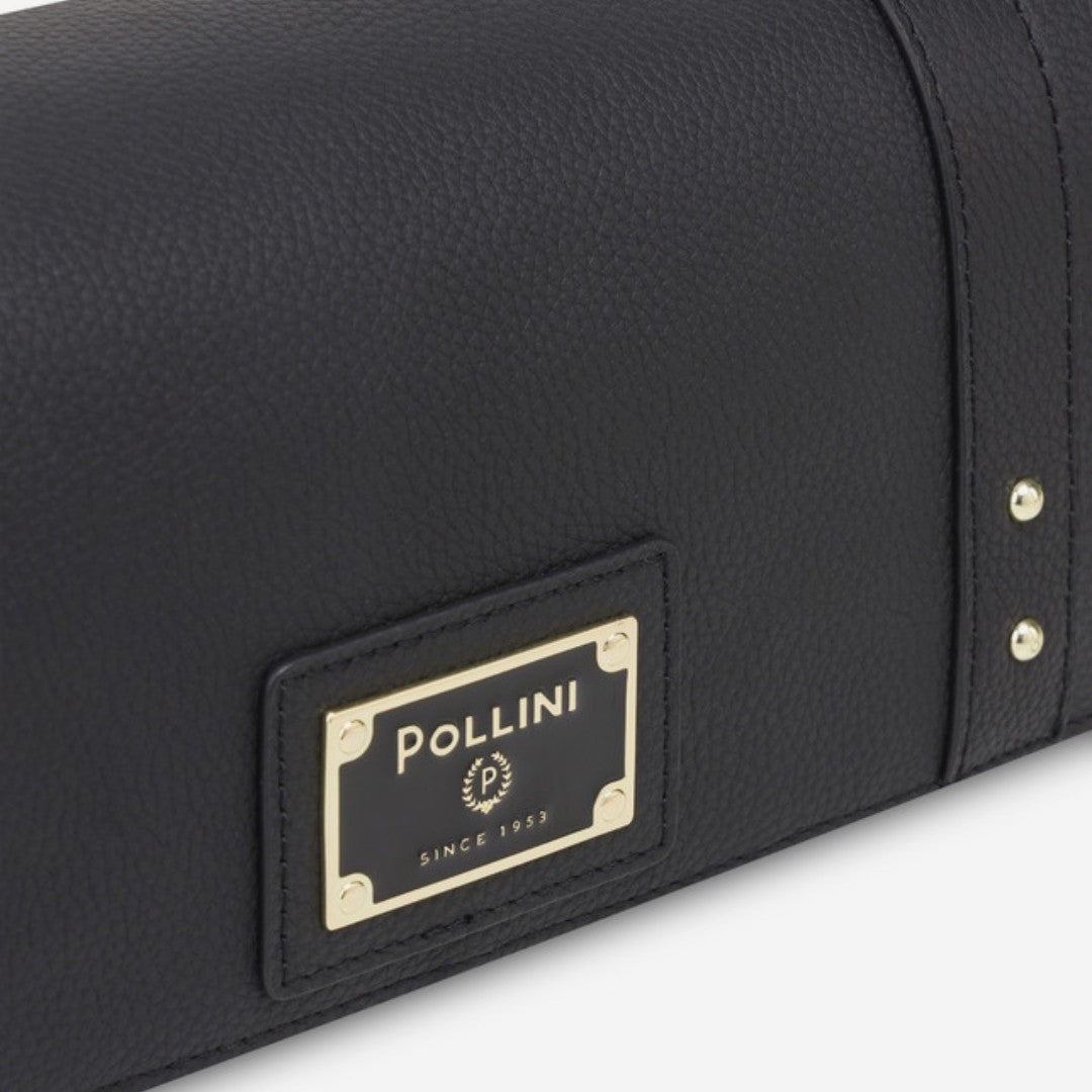 Pollini Borsa A Spalla In Vitello Serena Nero