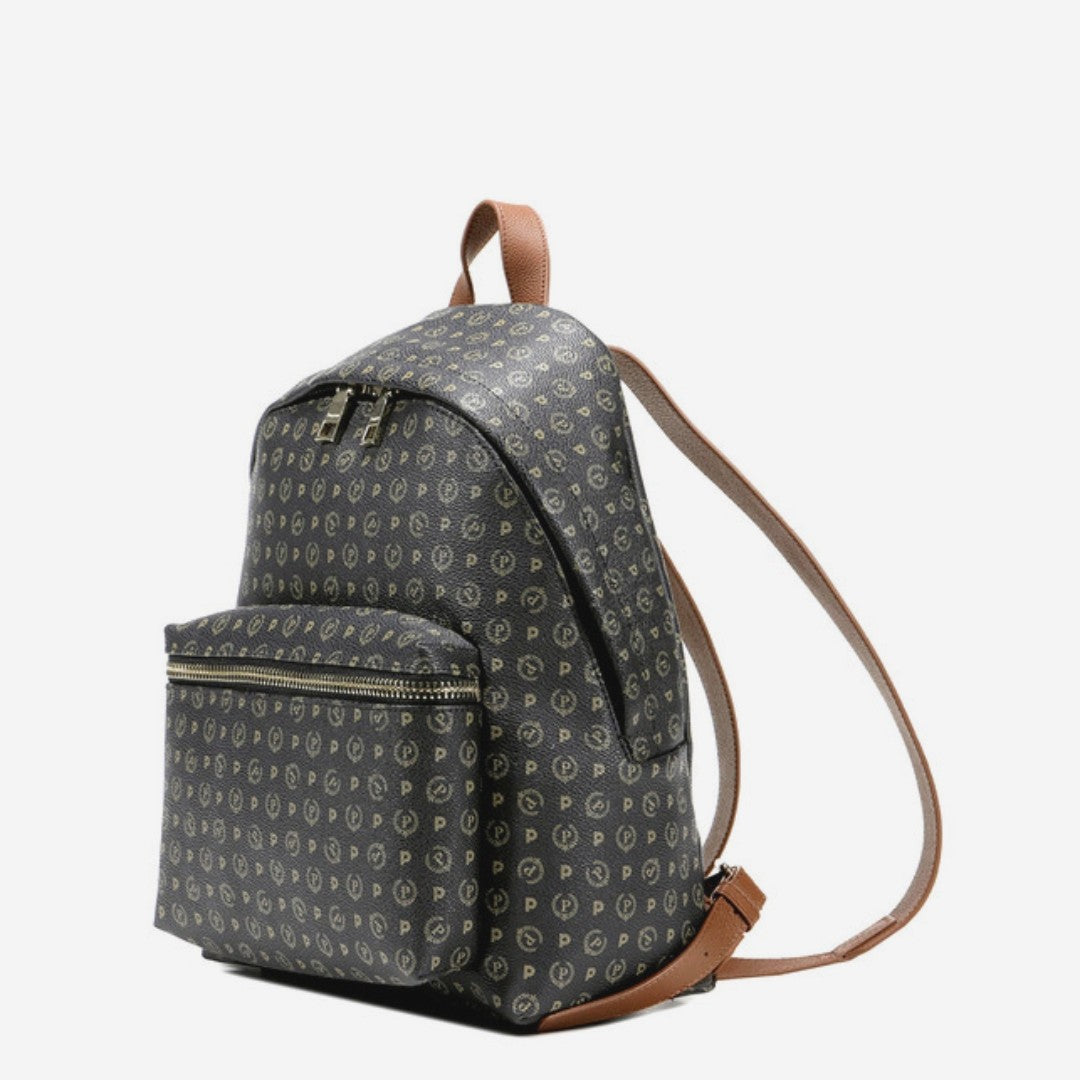 Pollini Zaino Heritage Logo Classic Nero/marrone