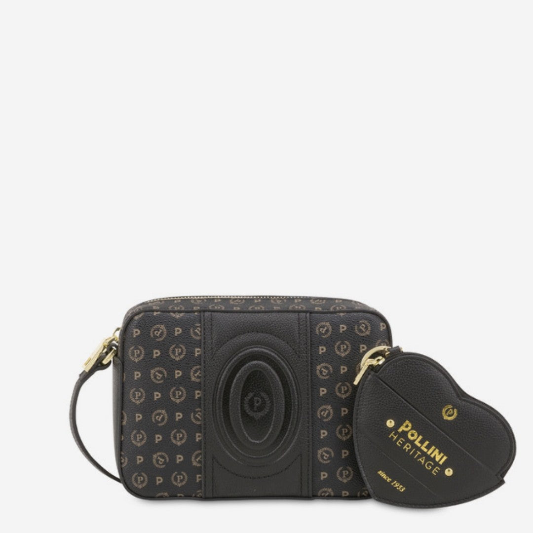 Pollini Borsa A Tracolla Heritage 70 Nero/Nero