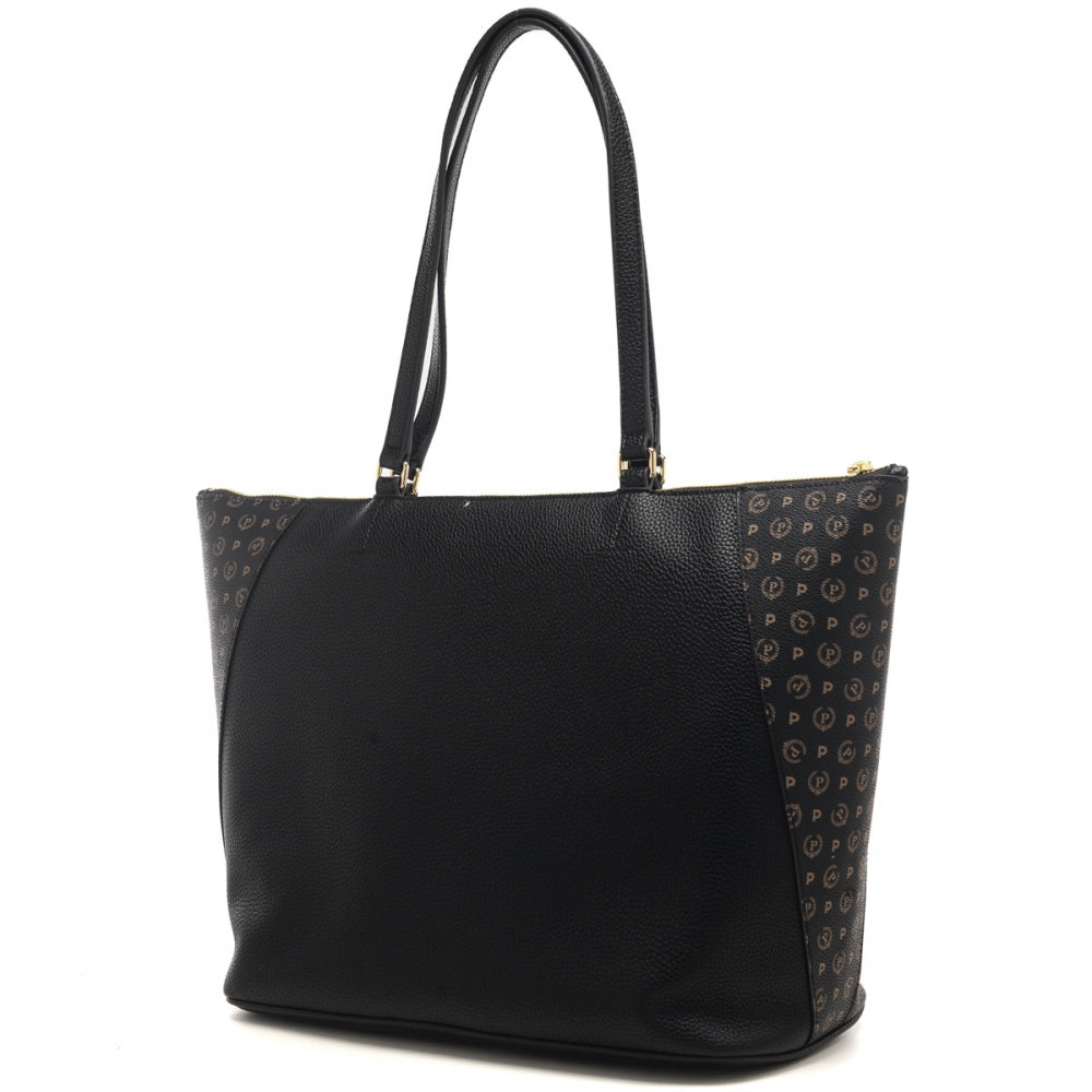 Pollini Borsa A Spalla Heritage Nero Con Accessorio Catene