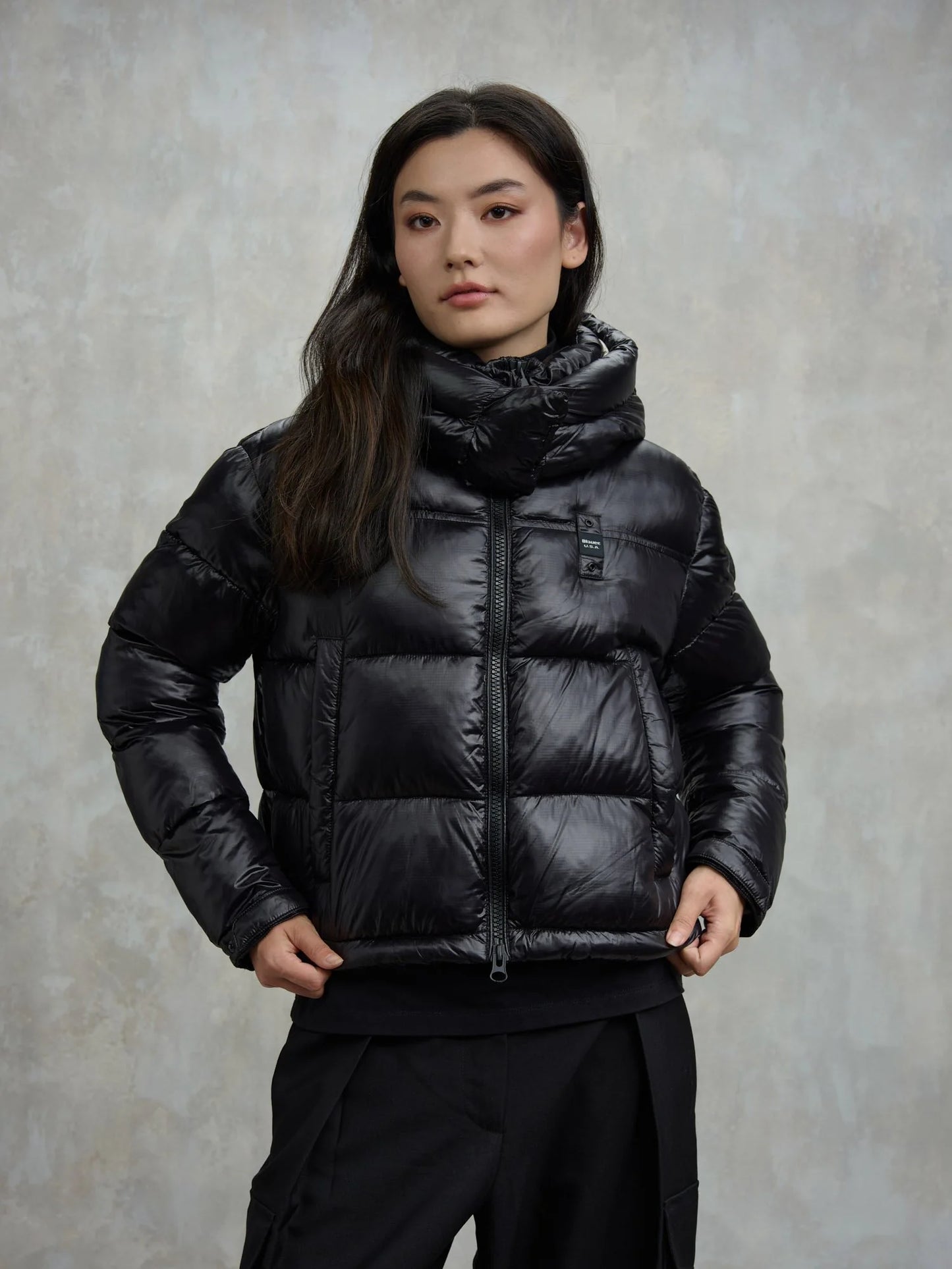 Piumino micro ripstop Gloria nero