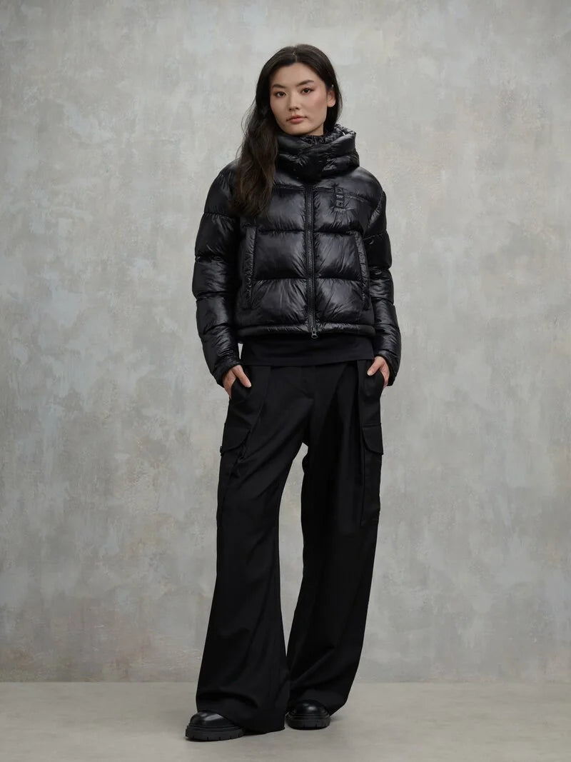 Piumino micro ripstop Gloria nero